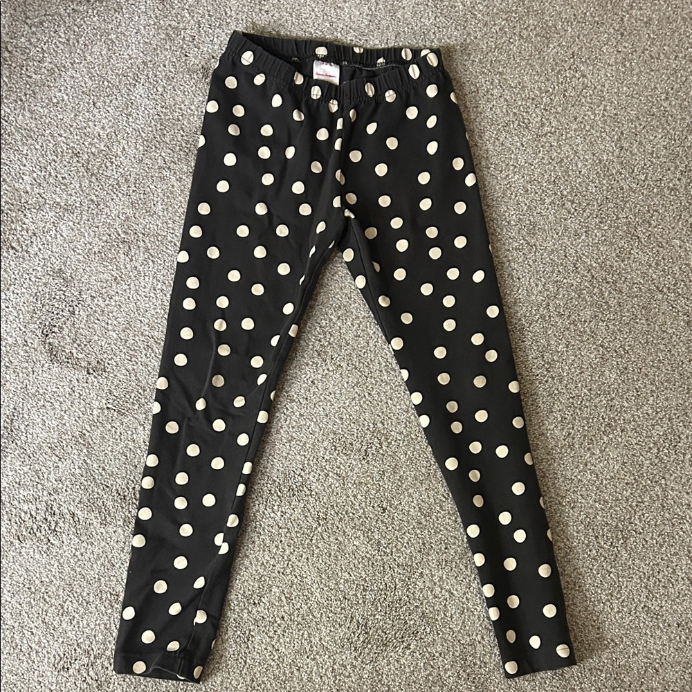 Hanna Andersson Black and White Polka Dot Leggings